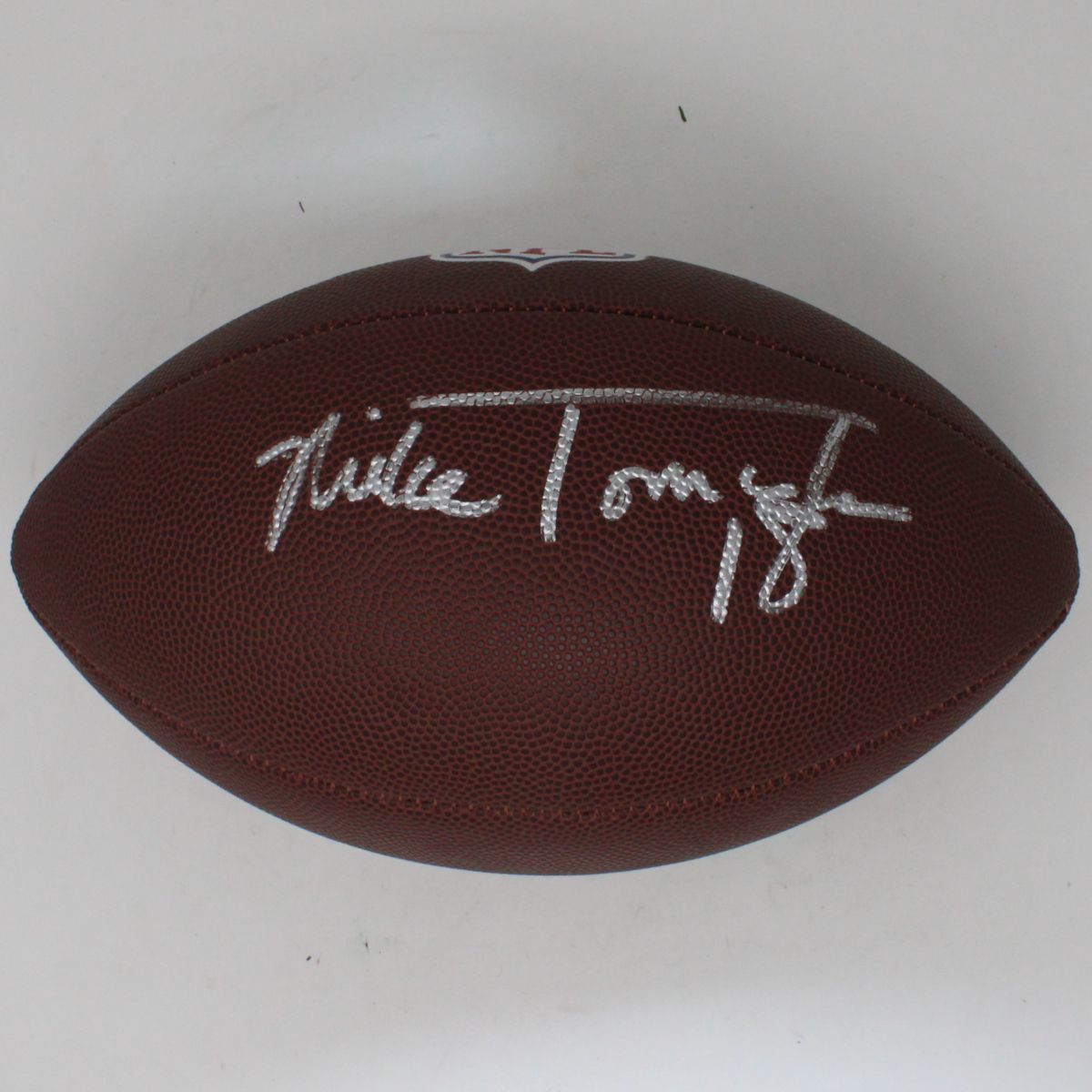 Pittsburgh Steelers #18 Mike Tomczak Autographed Replica “The Duke” NFL Football 1 Pittsburgh Steelers #18 Mike Tomczak Autographed Replica “The Duke” NFL Football