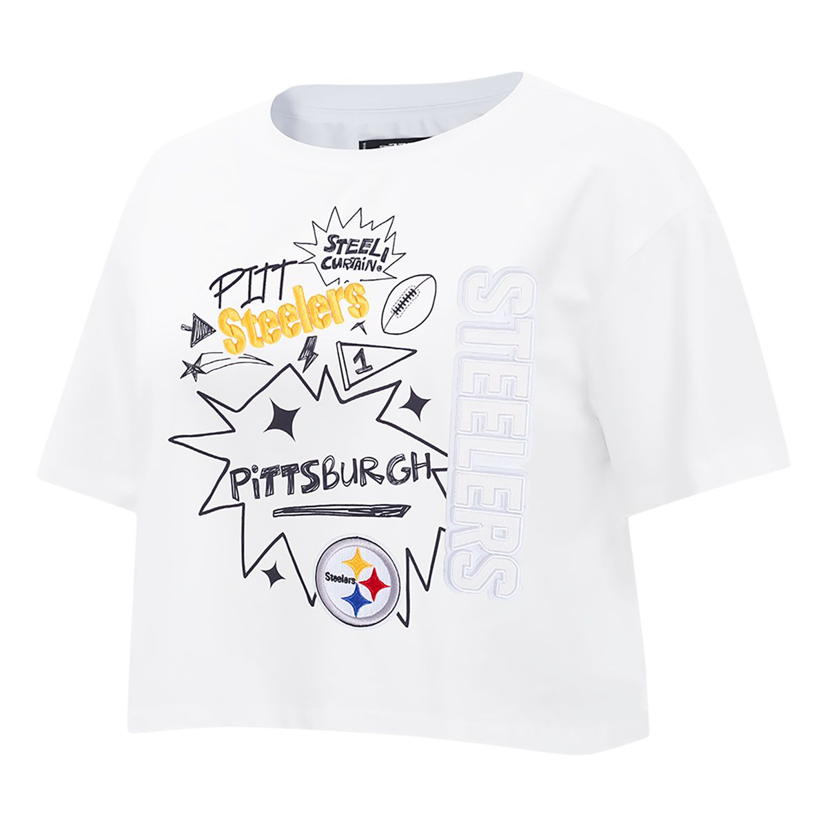 Pittsburgh Steelers Women's Pro Standard Sketchbook Short Sleeve T-Shirt