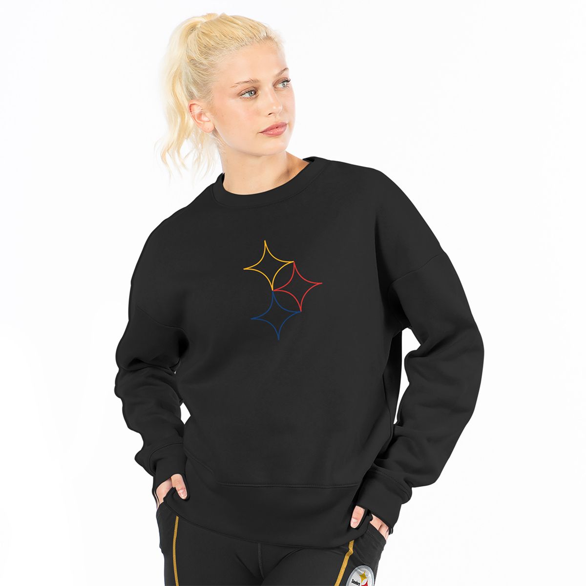 Pittsburgh Steelers Women's Certo Cold Weather Boyfriend Crew 4 Pittsburgh Steelers Women's Certo Cold Weather Boyfriend Crew