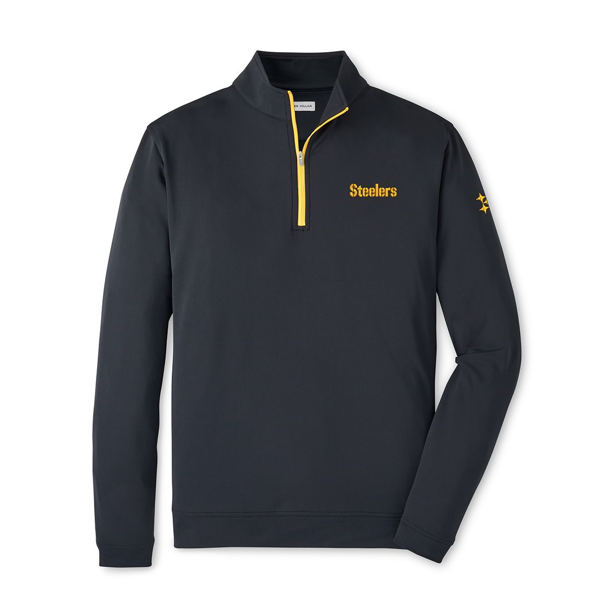 Pittsburgh Steelers Men's Peter Millar Wordmark Perth Performance 1/4 Zip