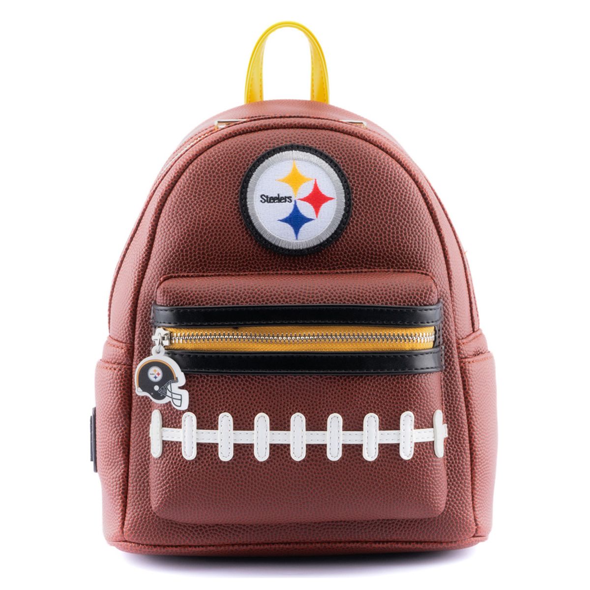Pittsburgh Steelers Loungefly Mini Football Logo Backpack 1 Pittsburgh Steelers Loungefly Mini Football Logo Backpack