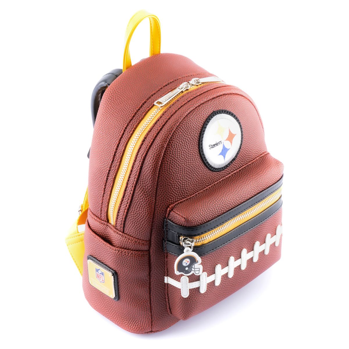 Pittsburgh Steelers Loungefly Mini Football Logo Backpack 2 Pittsburgh Steelers Loungefly Mini Football Logo Backpack