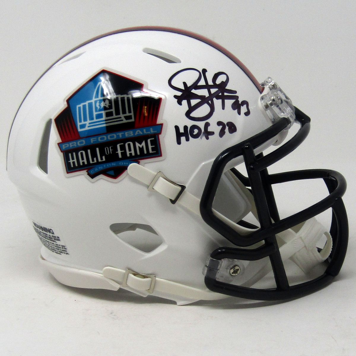 Pittsburgh Steelers #43 Troy Polamalu Autographed Riddell Speed Hall of Fame Mini Helmet