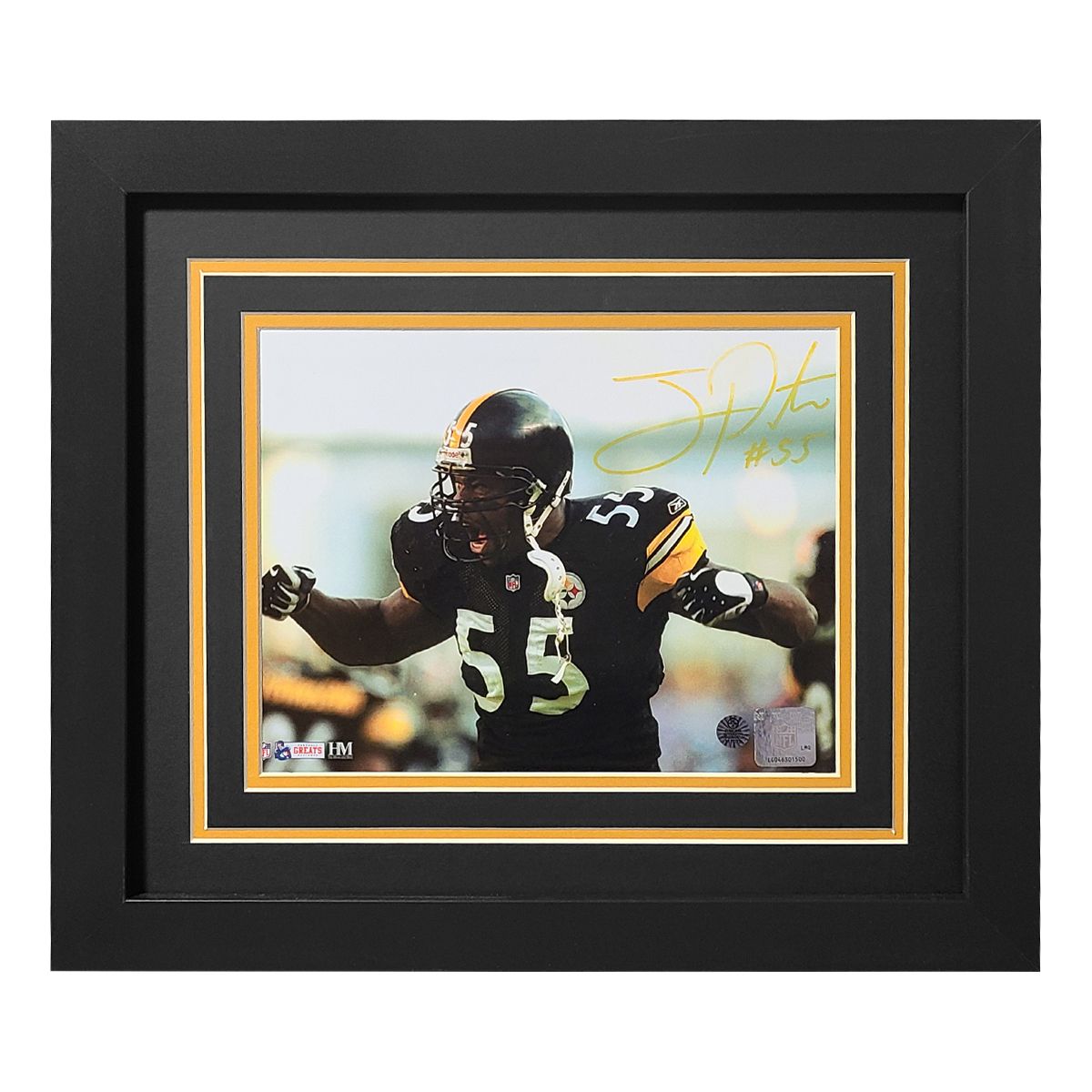 Pittsburgh Steelers #55 Joey Porter Signed & Framed 8x10 Flex