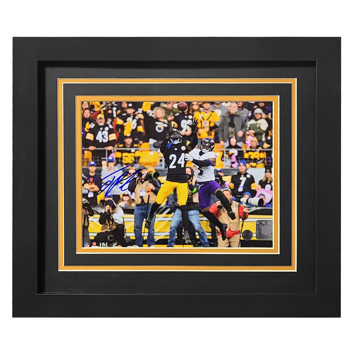 Pittsburgh Steelers #24 Joey Porter Signed & Framed 8x10 First NFL INT 2 Pittsburgh Steelers #24 Joey Porter Signed & Framed 8x10 First NFL INT