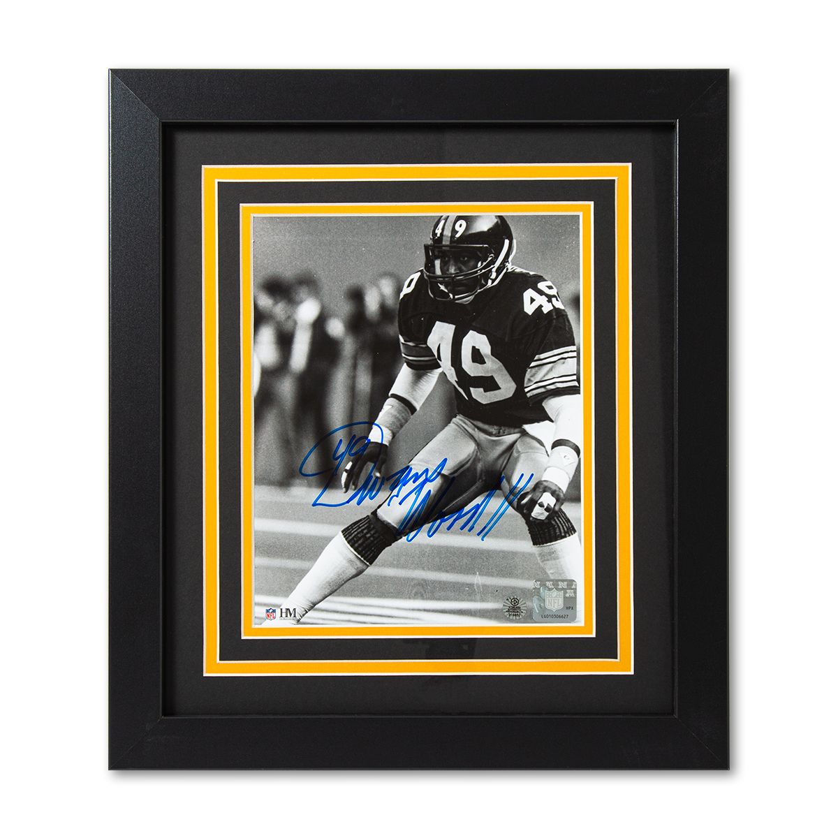 Pittsburgh Steelers #49 Dwayne Woodruff Signed & Framed 8x10 Stance 1 Pittsburgh Steelers #49 Dwayne Woodruff Signed & Framed 8x10 Stance
