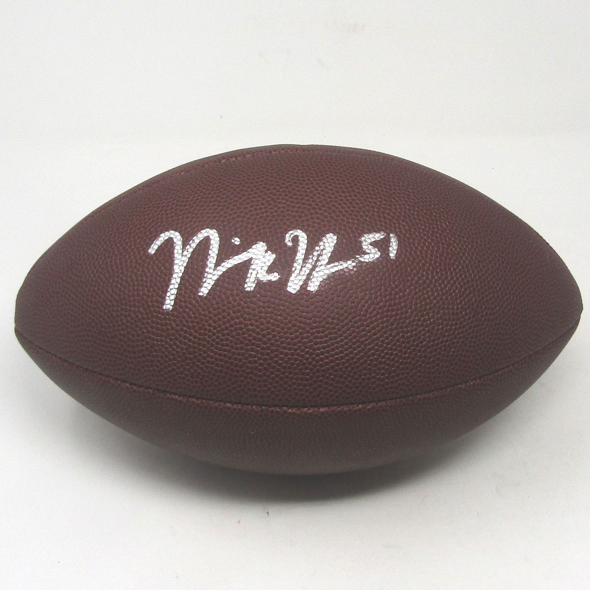 Pittsburgh Steelers #51 Nick Herbig Autographed Replica “The Duke” NFL Football 3 Pittsburgh Steelers #51 Nick Herbig Autographed Replica “The Duke” NFL Football