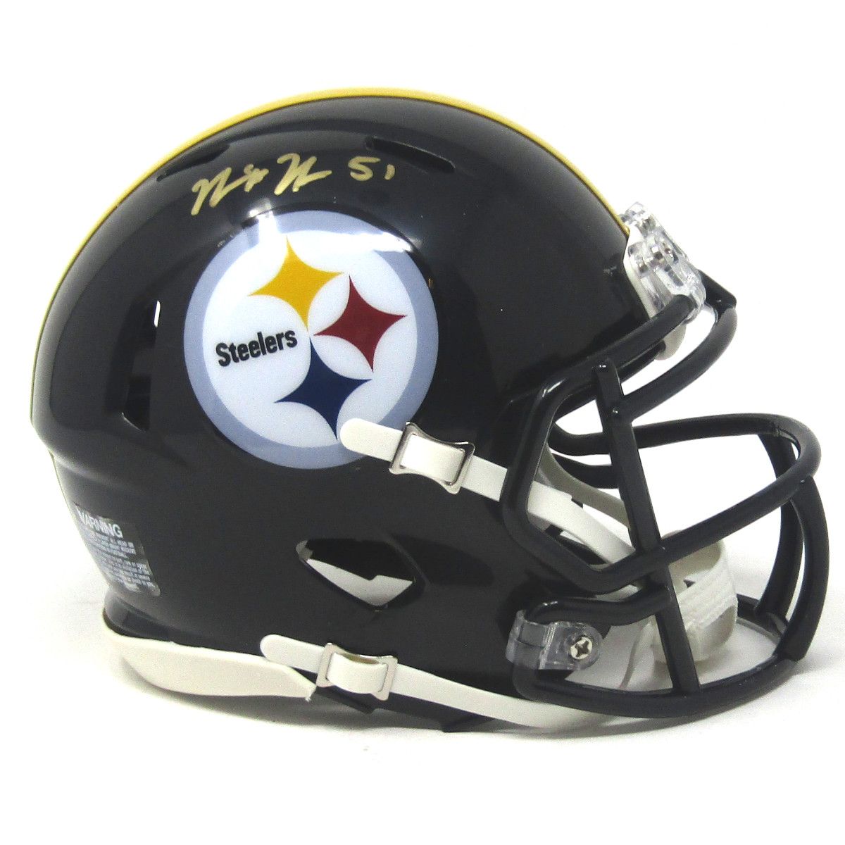 Pittsburgh Steelers #51 Nick Herbig Autographed Riddell Speed Mini Helmet