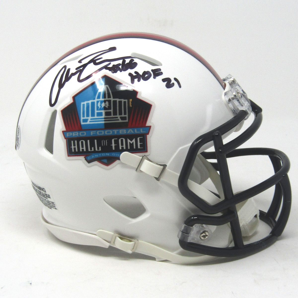 Pittsburgh Steelers #66 Alan Faneca Autographed Riddell Speed Hall of Fame Mini Helmet
