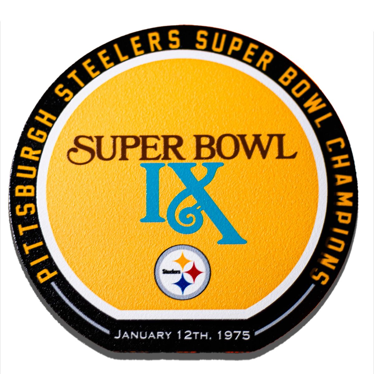 Pittsburgh Steelers Double Play 8in Superbowl IX Sign 7 Pittsburgh Steelers Double Play 8in Superbowl IX Sign