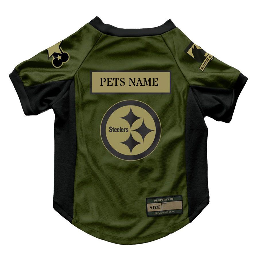 Pittsburgh Steelers Big Personalized Valor Pet Stretch Jersey