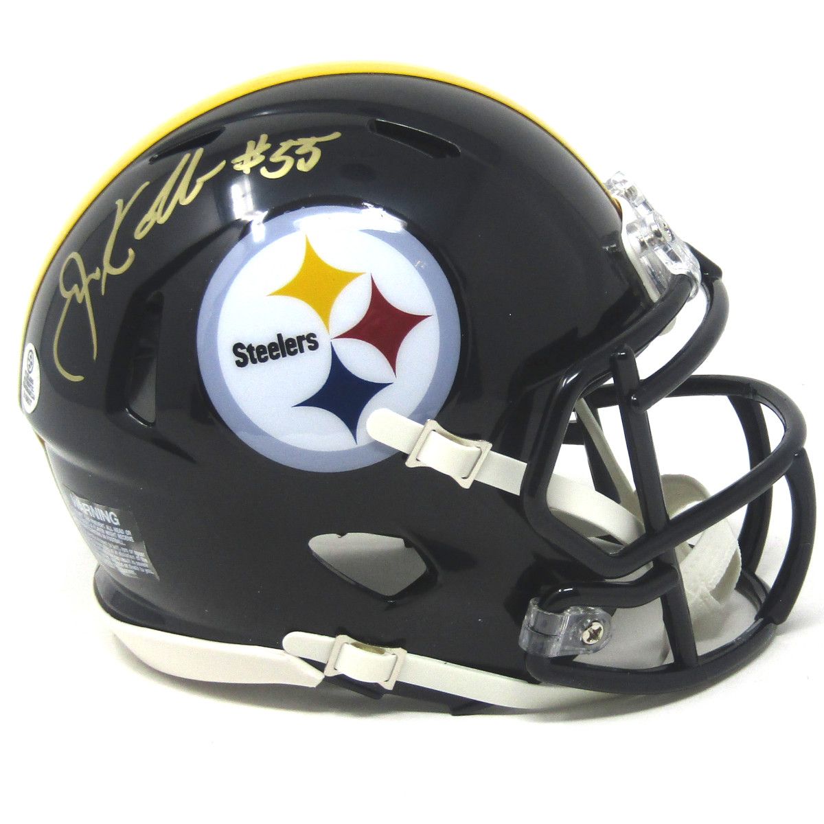Pittsburgh Steelers #55 Jon Kolb Autographed Riddell Speed Mini Helmet