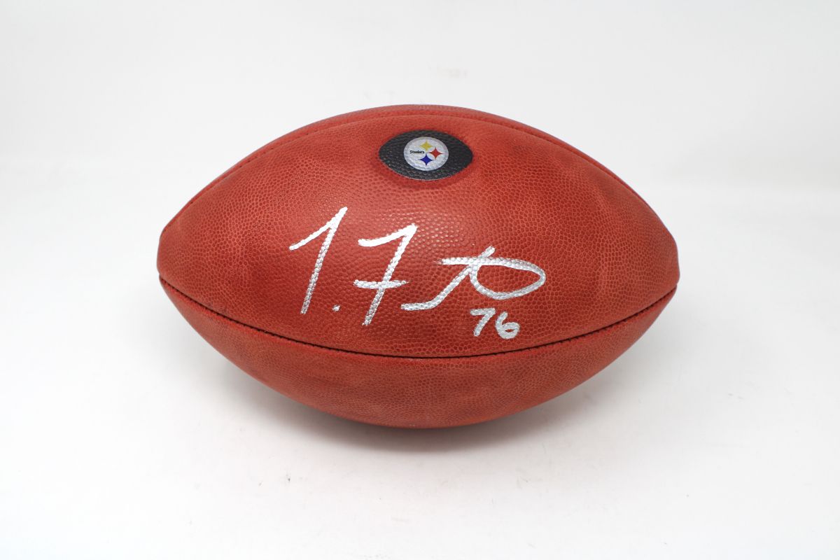 Pittsburgh Steelers #73 Troy Fautanu Autographed Authentic “The Duke” NFL Football 2 Pittsburgh Steelers #73 Troy Fautanu Autographed Authentic “The Duke” NFL Football