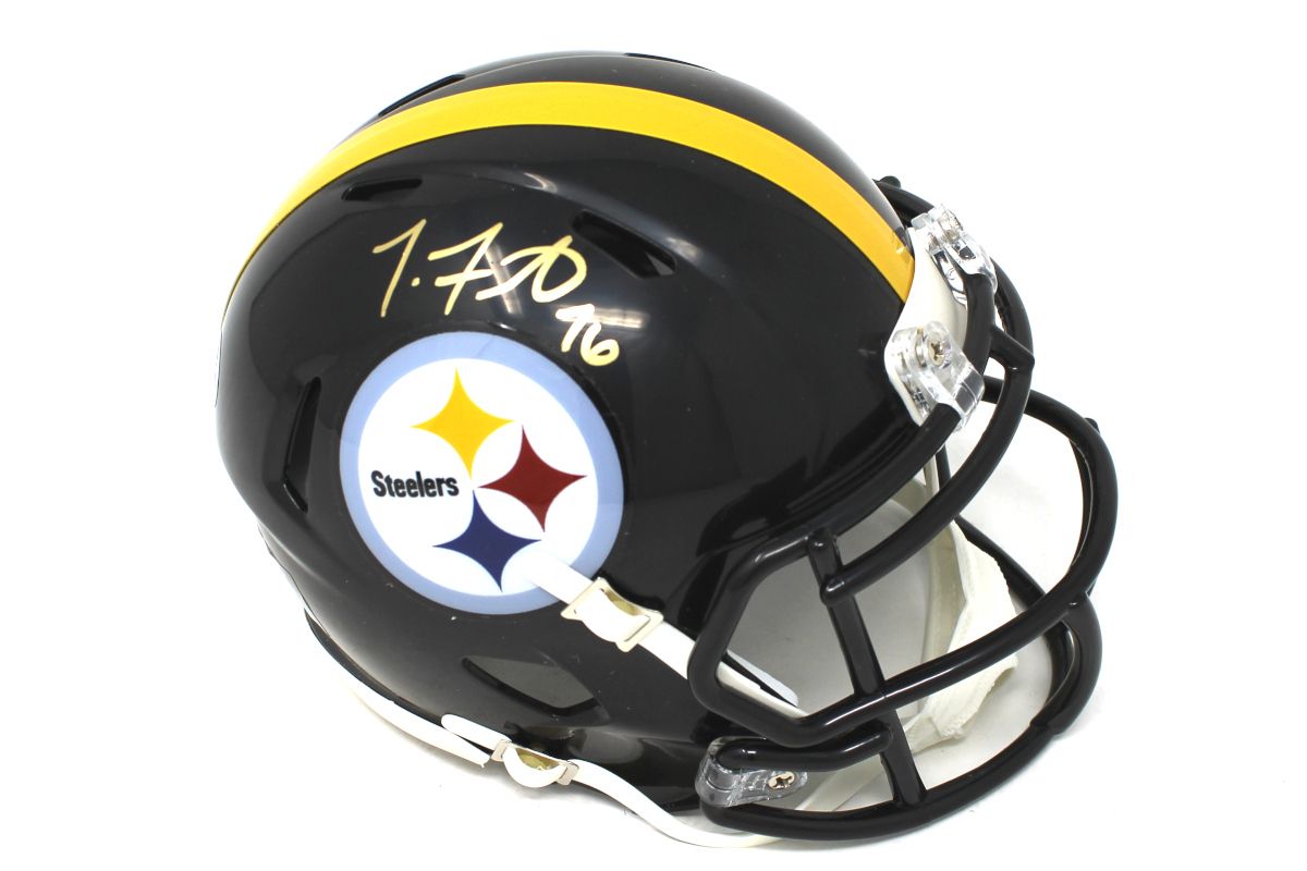 Pittsburgh Steelers #76 Troy Fautanu Autographed Riddell Speed Mini Helmet 3 Pittsburgh Steelers #76 Troy Fautanu Autographed Riddell Speed Mini Helmet
