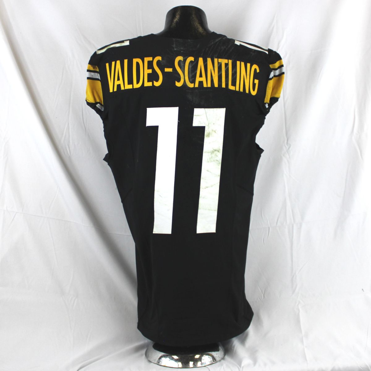 Pittsburgh Steelers #11 Marquez Valdes-Scantling Home Game Used Jersey* vs Baltimore 6 Pittsburgh Steelers #11 Marquez Valdes-Scantling Home Game Used Jersey* vs Baltimore