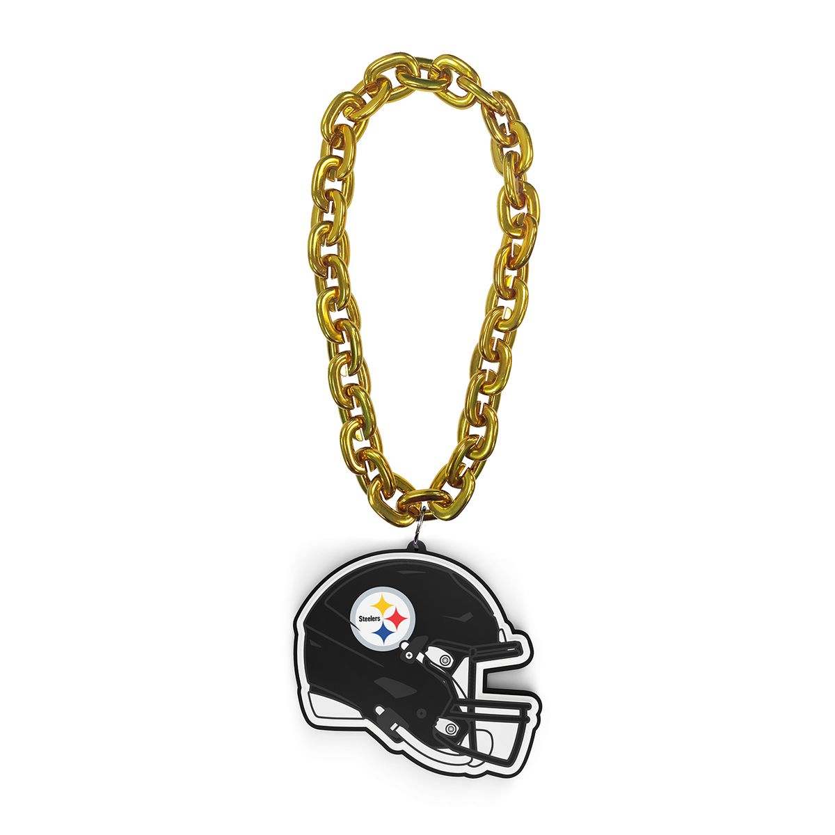 Pittsburgh Steelers Helmet Gold Fan Chain