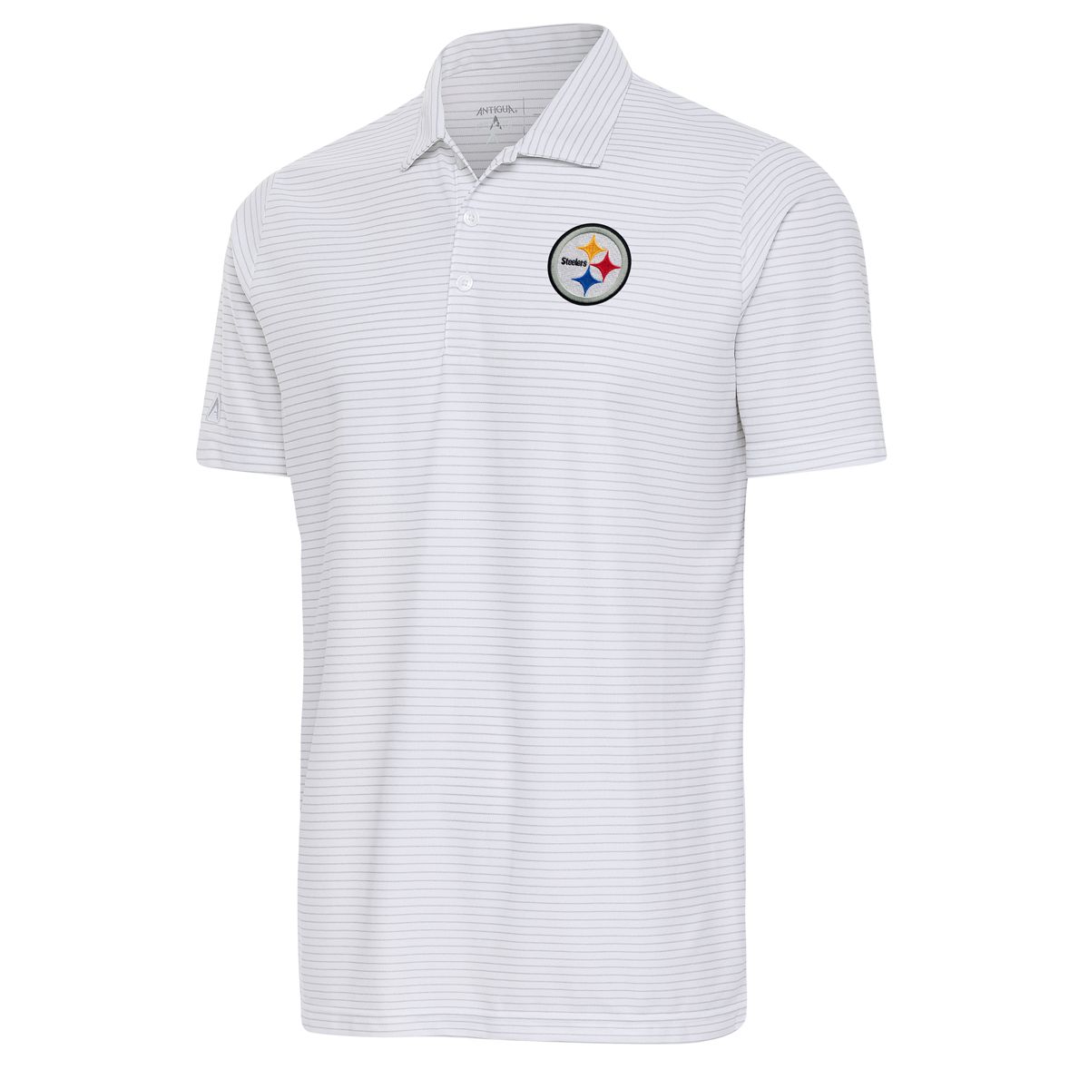Pittsburgh Steelers Men's Antigua Esteem Micro Stripe White Polo