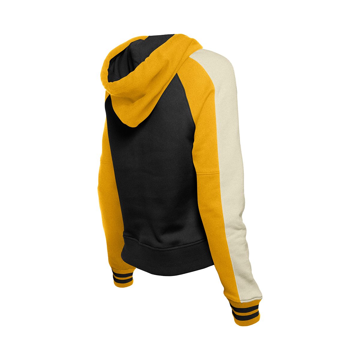 Pittsburgh Steelers Women's New Era Cropped Hoodie With Sleeve Stripes 4 Pittsburgh Steelers Women's New Era Cropped Hoodie With Sleeve Stripes