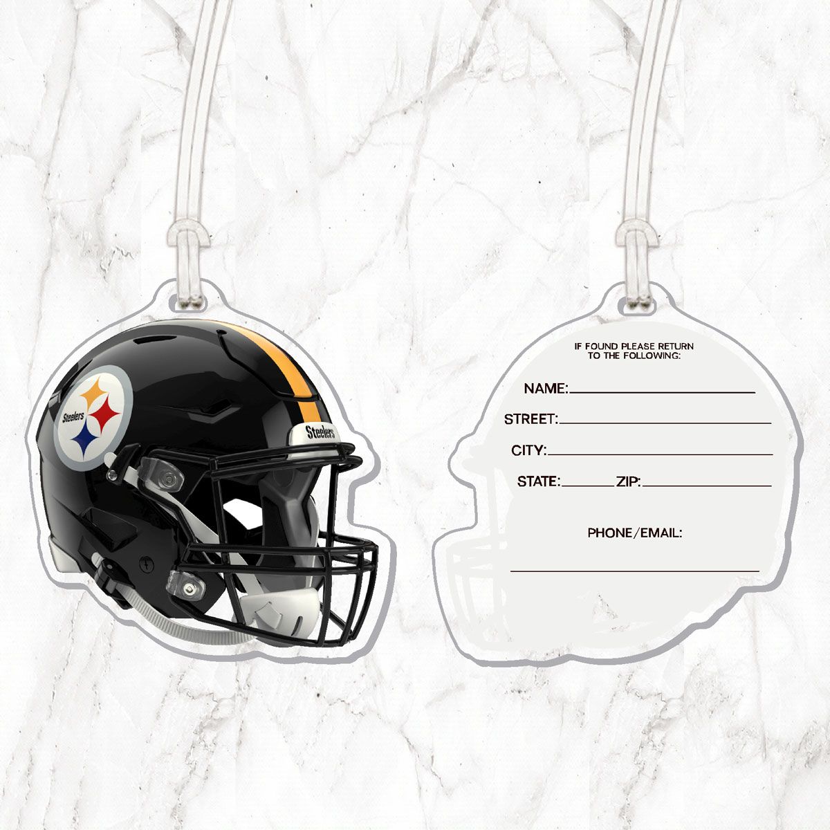 Pittsburgh Steelers Helmet Luggage Tag