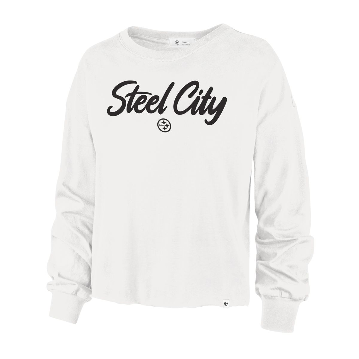 Pittsburgh Steelers Women's '47 Brand Steel City Script Parkway Long Sleeve T-Shirt