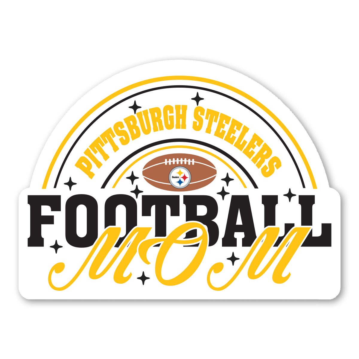 Pittsburgh Steelers 3" Mom Sticker 3 Pittsburgh Steelers 3" Mom Sticker