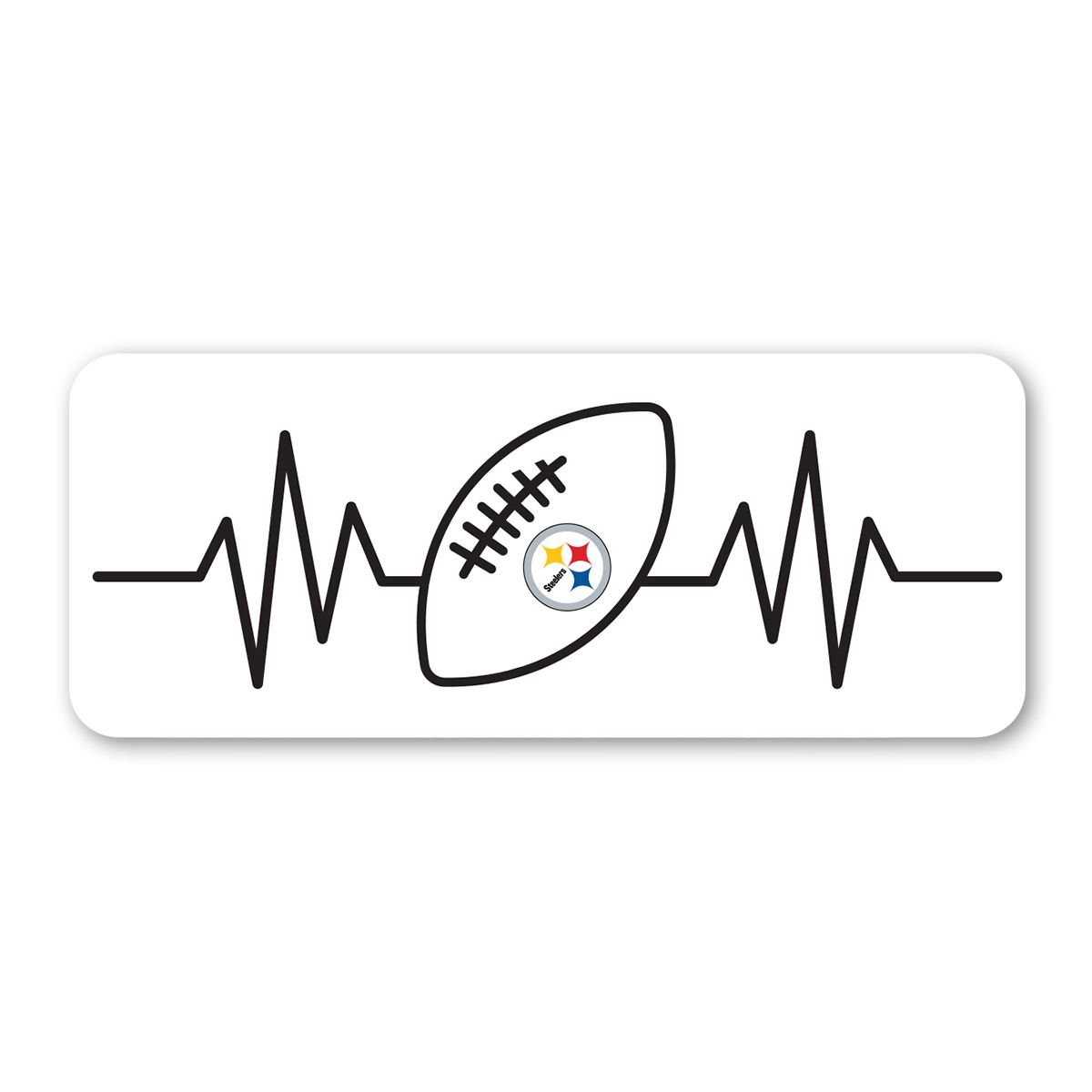 Pittsburgh Steelers 3" Heartbeat Sticker 1 Pittsburgh Steelers 3" Heartbeat Sticker