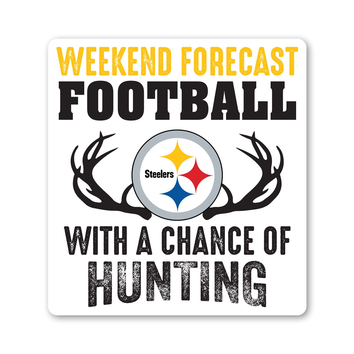 Pittsburgh Steelers 3" Weekend Forecast Sticker 2 Pittsburgh Steelers 3" Weekend Forecast Sticker