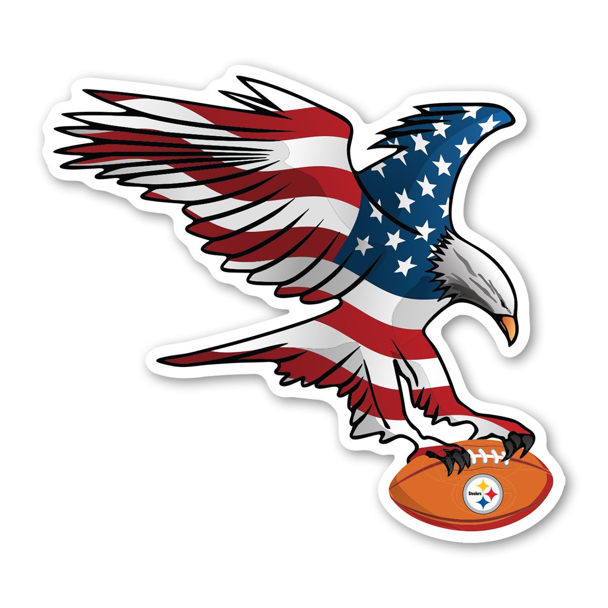 Pittsburgh Steelers 3" Eagle Sticker