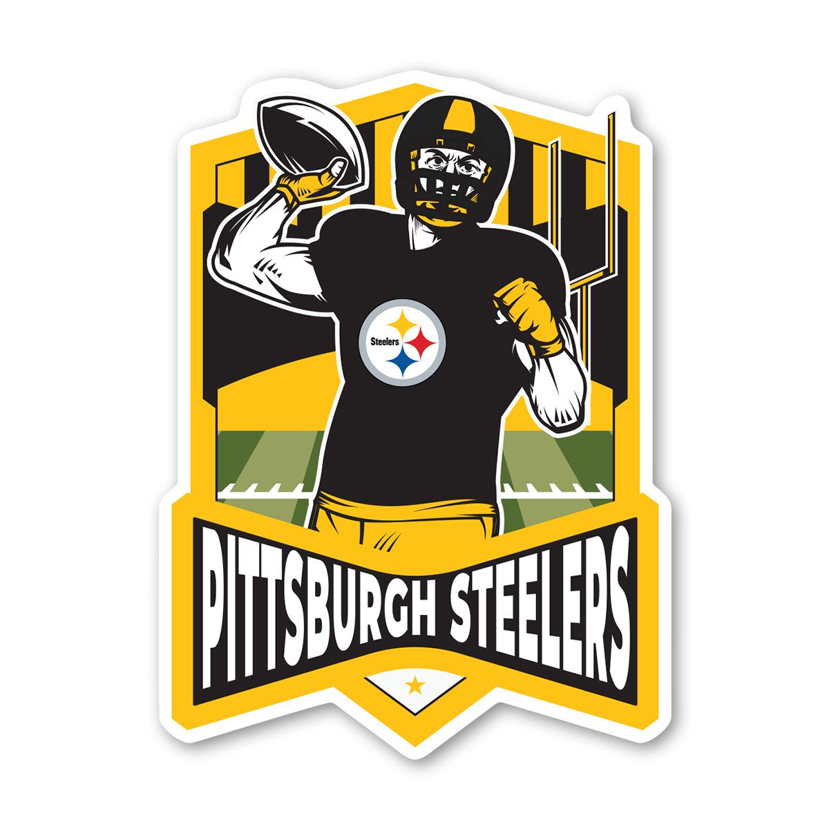 Pittsburgh Steelers 3" Player Badge Sticker 2 Pittsburgh Steelers 3" Player Badge Sticker