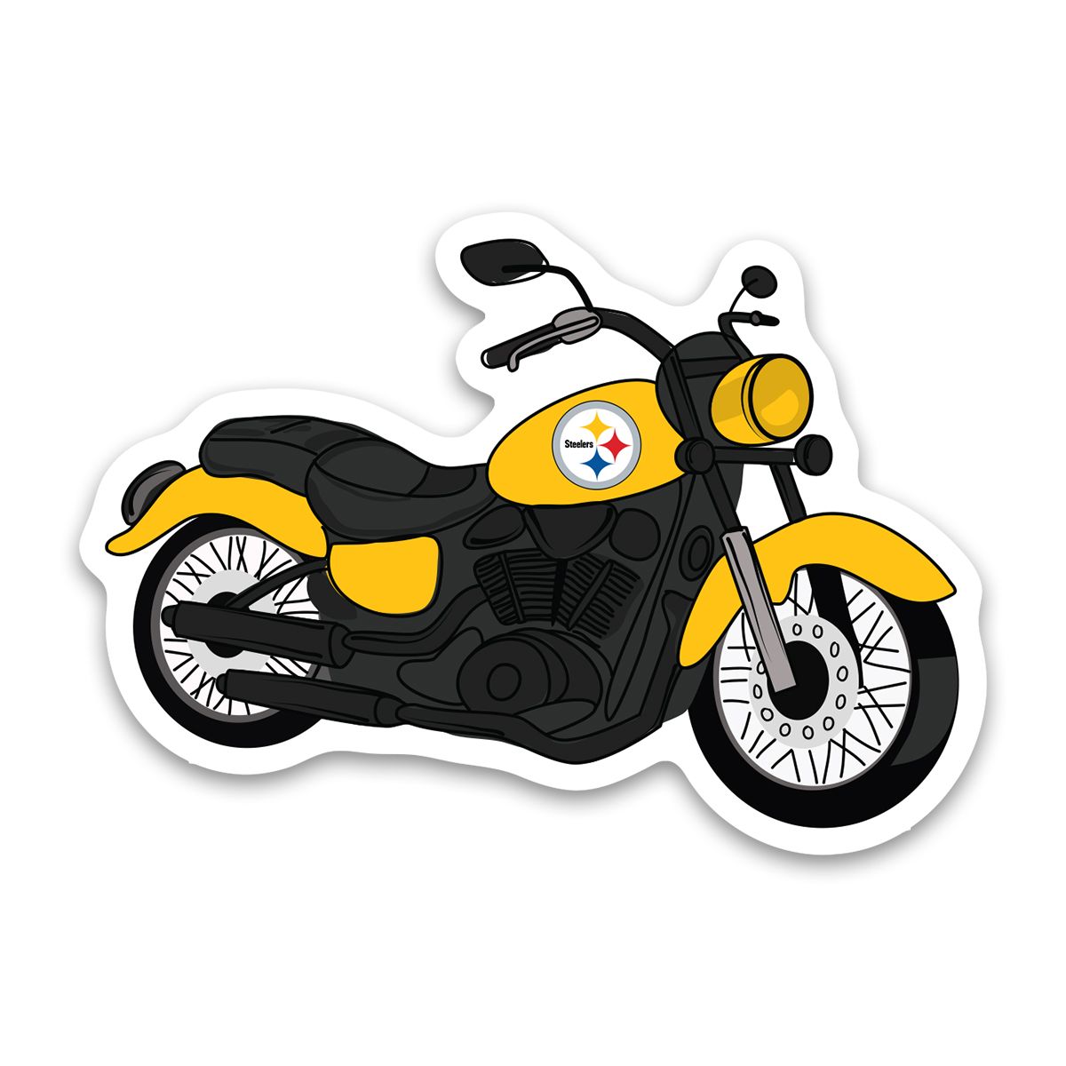 Pittsburgh Steelers 3" Motorcycle Sticker 2 Pittsburgh Steelers 3" Motorcycle Sticker