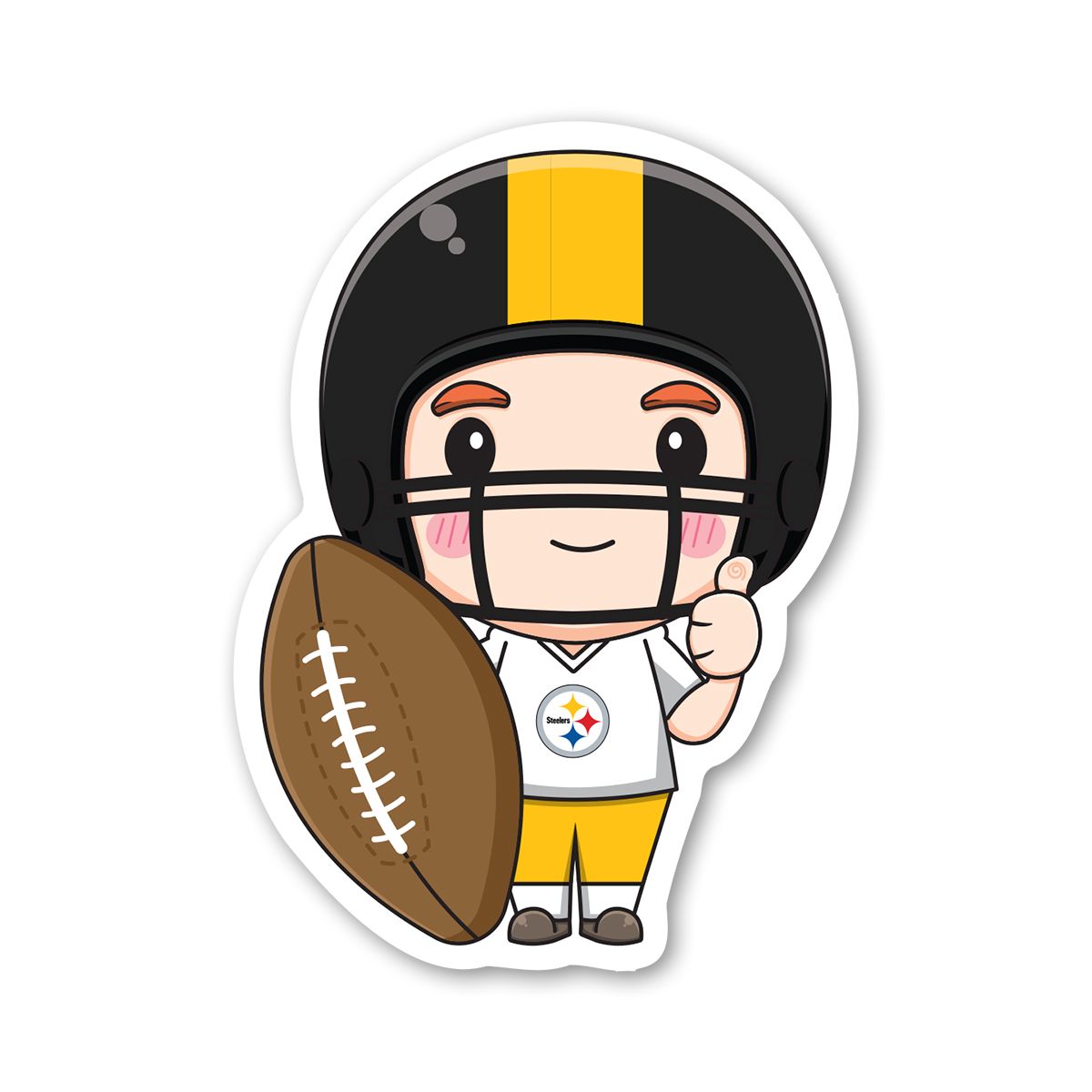 Pittsburgh Steelers 3" Player Anime Thumbs Up Sticker