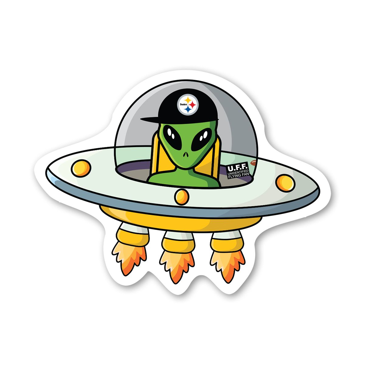 Pittsburgh Steelers 3" Alien Sticker 1 Pittsburgh Steelers 3" Alien Sticker