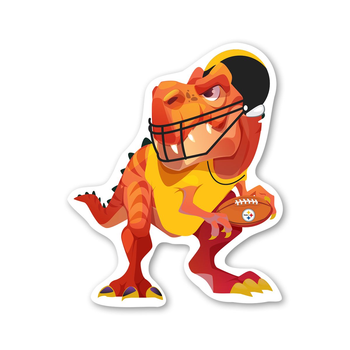 Pittsburgh Steelers 3" Dinosaur Sticker