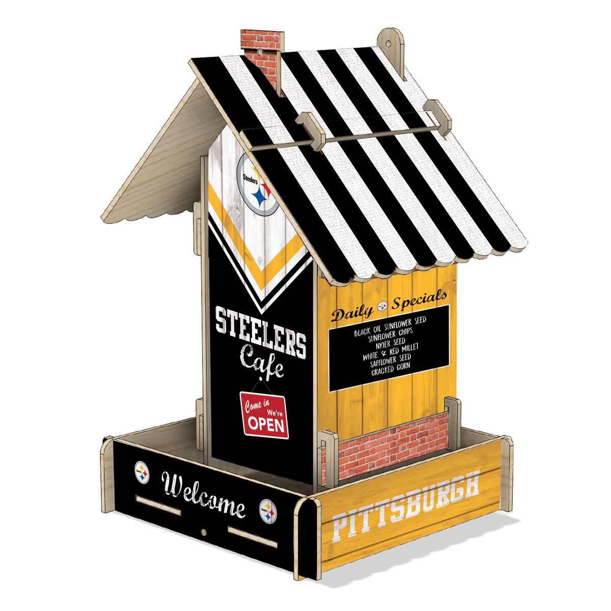 Pittsburgh Steelers Buildable Bird Feeder 3 Pittsburgh Steelers Buildable Bird Feeder