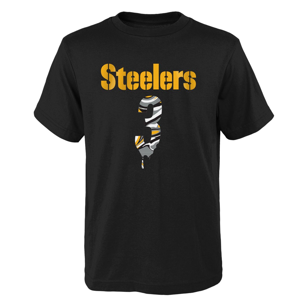 Pittsburgh Steelers Youth Wilson Drip Short Sleeve T-Shirt