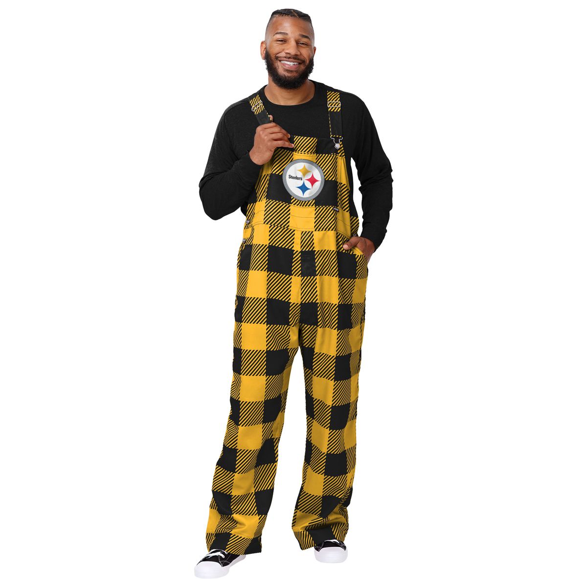 Pittsburgh Steelers Buffalo Plaid Overalls