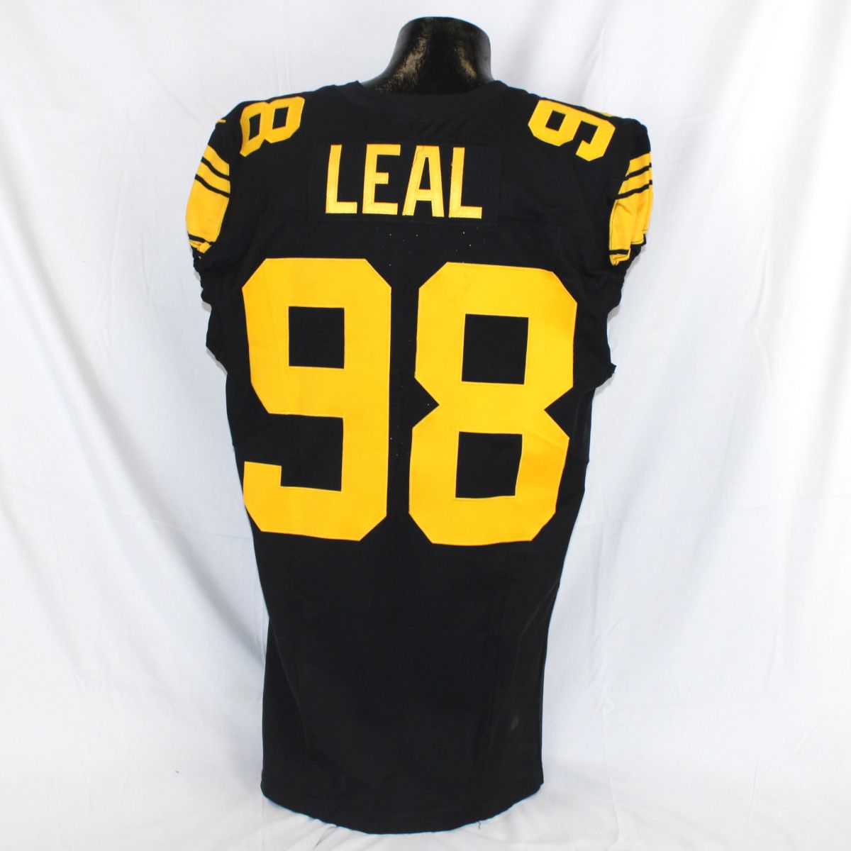 Pittsburgh Steelers #98 DeMarvin Leal 2025 Color Rush Game Used Jersey (Laundered) 2 Pittsburgh Steelers #98 DeMarvin Leal 2025 Color Rush Game Used Jersey (Laundered)