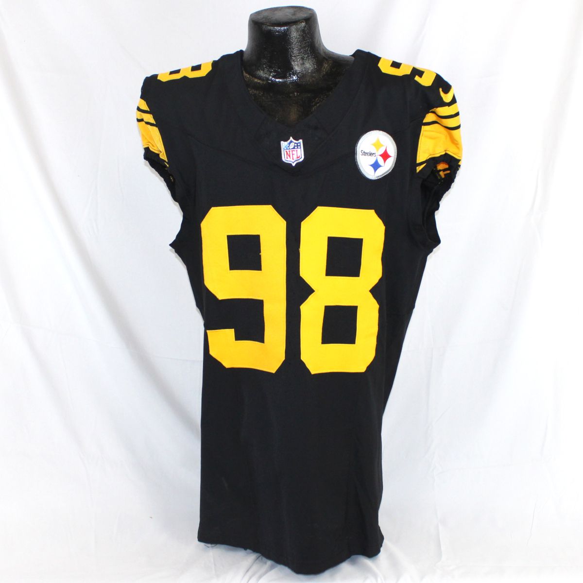 Pittsburgh Steelers #98 DeMarvin Leal 2025 Color Rush Game Used Jersey (Laundered)