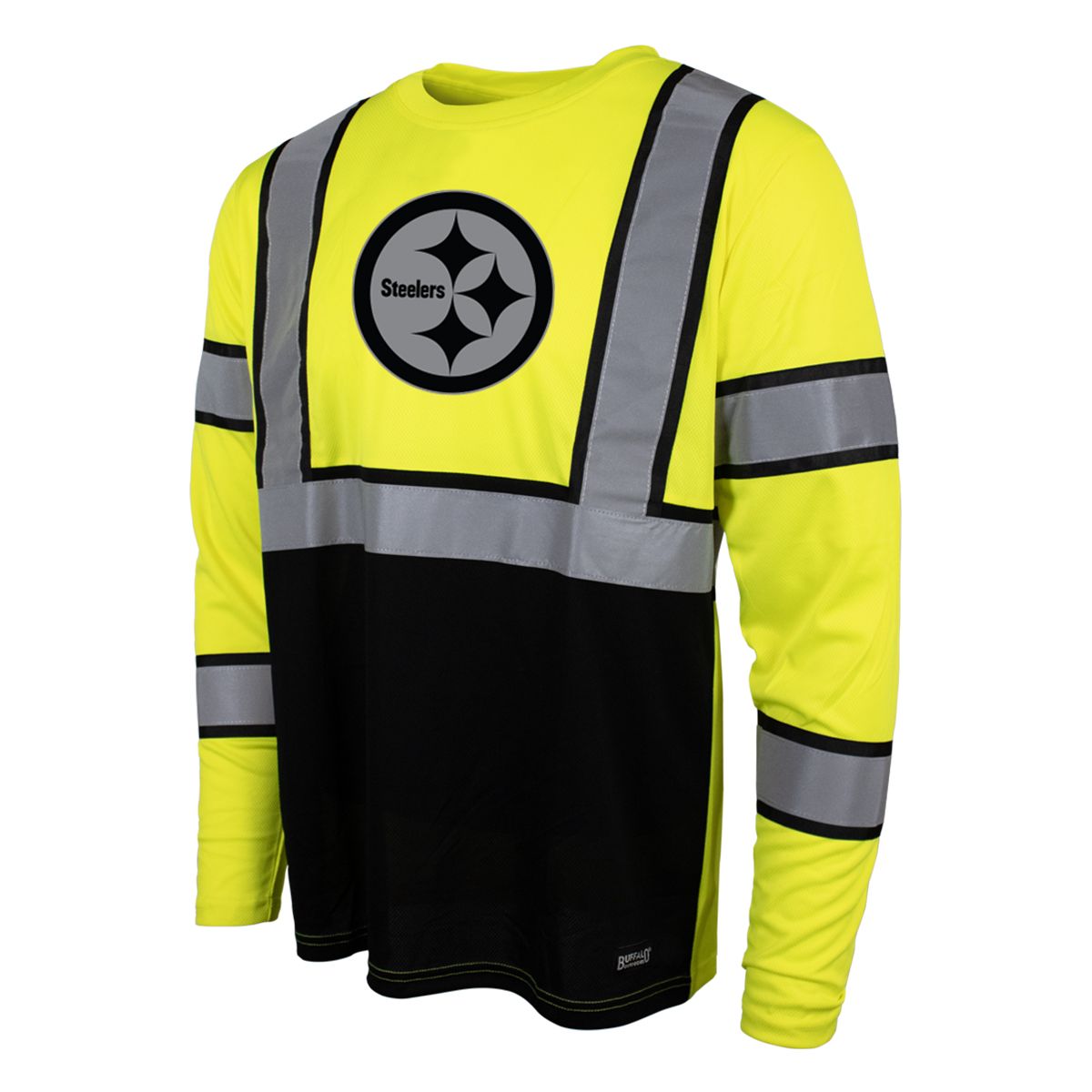 Pittsburgh Steelers Men's Buffalo Outdoors Hi-Vis Safety Long Sleeve T-Shirt