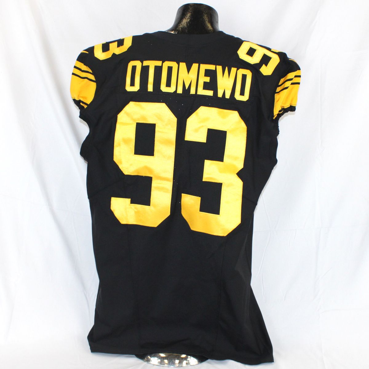 Pittsburgh Steelers #93 Esezi Otomewo 2025 Color Rush Game Used Jersey (Laundered) 4 Pittsburgh Steelers #93 Esezi Otomewo 2025 Color Rush Game Used Jersey (Laundered)