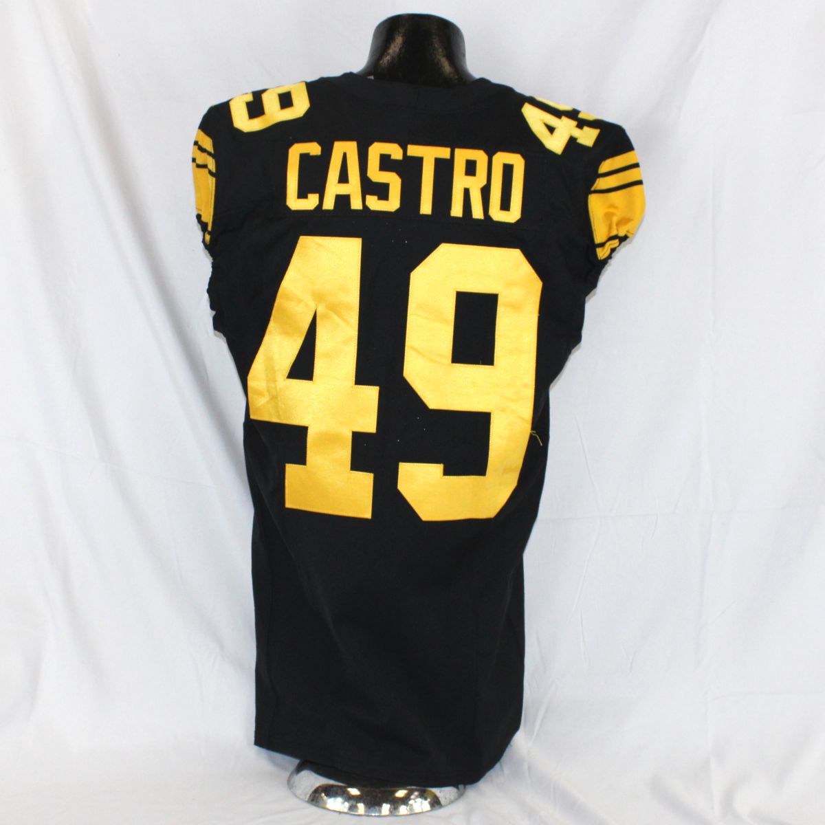 Pittsburgh Steelers #49 Sebastian Castro 2025 Color Rush Game Used Jersey (Laundered) 5 Pittsburgh Steelers #49 Sebastian Castro 2025 Color Rush Game Used Jersey (Laundered)