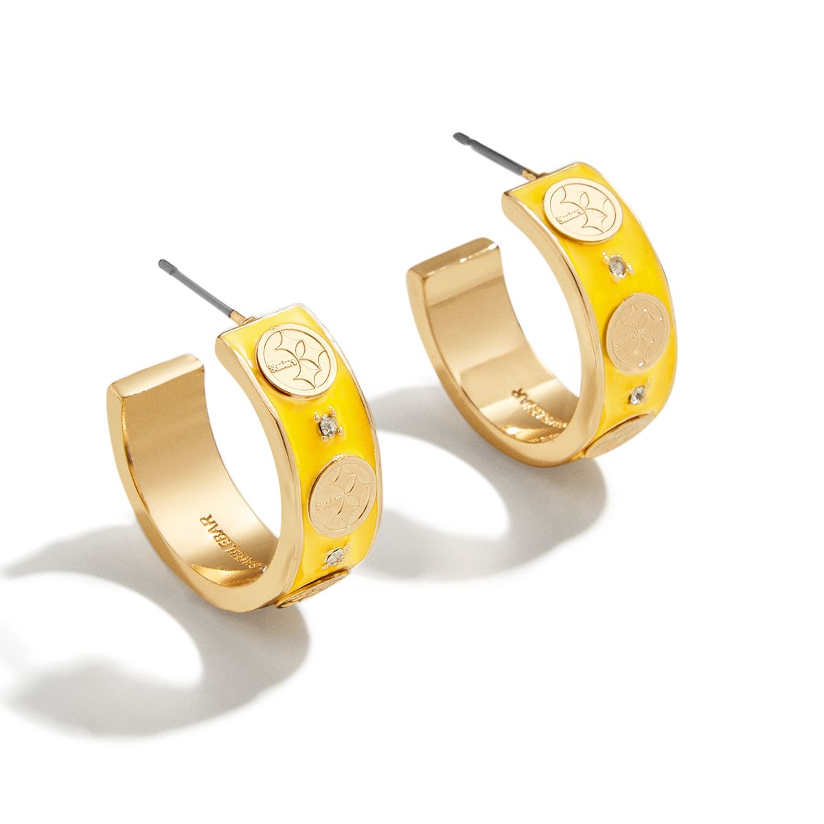 Pittsburgh Steelers BAUBLEBAR WEAR Enamel Hoop Earrings 2 Pittsburgh Steelers BAUBLEBAR WEAR Enamel Hoop Earrings