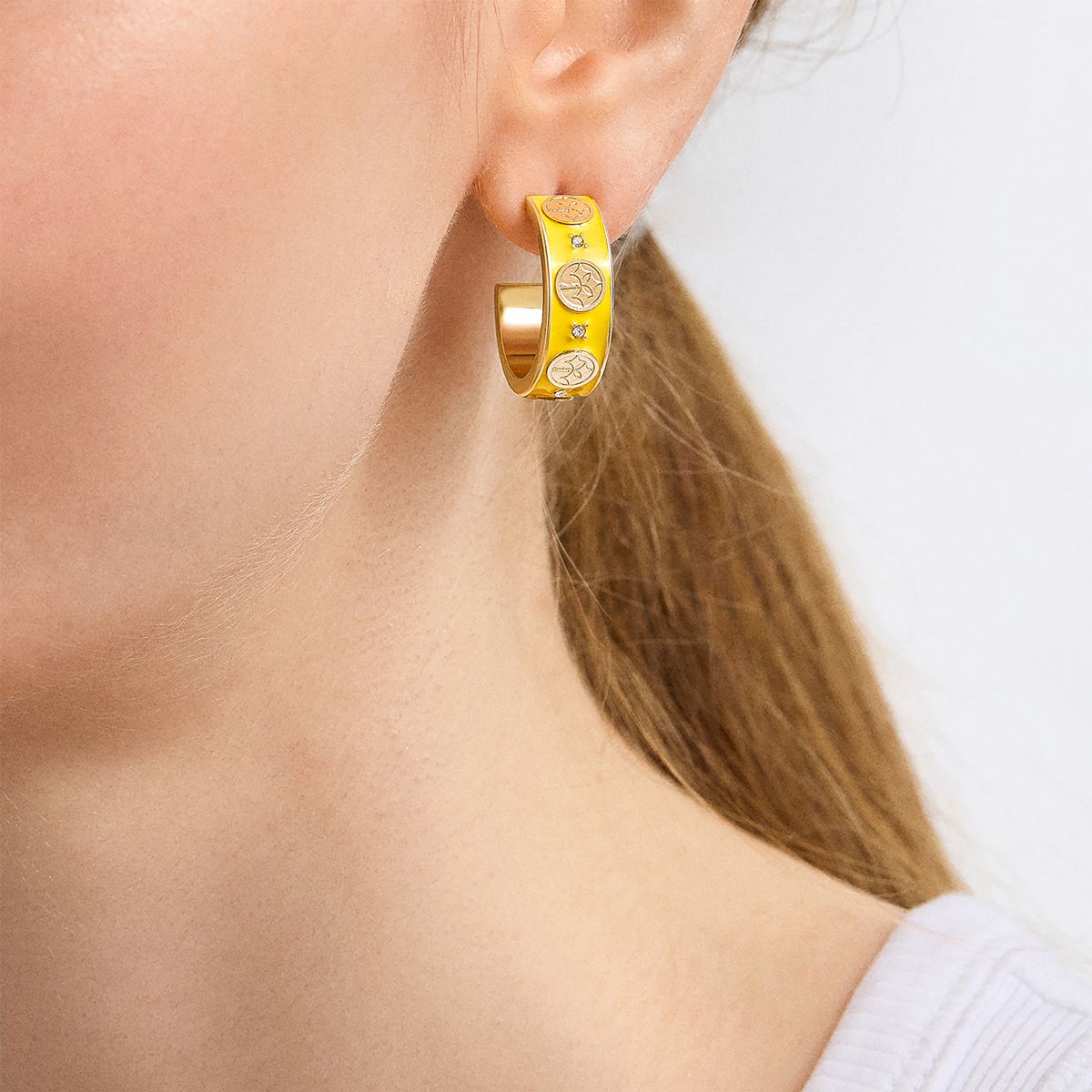 Pittsburgh Steelers BAUBLEBAR WEAR Enamel Hoop Earrings
