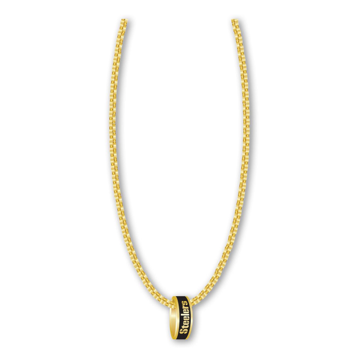 Pittsburgh Steelers Gold Ring Fashion Necklace 3 Pittsburgh Steelers Gold Ring Fashion Necklace