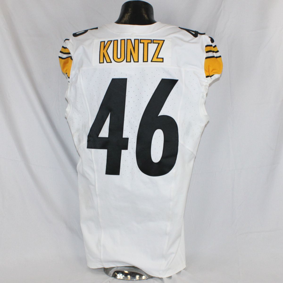 Pittsburgh Steelers #46 Christian Kuntz 2025 Away Game Used Jersey 4 Pittsburgh Steelers #46 Christian Kuntz 2025 Away Game Used Jersey