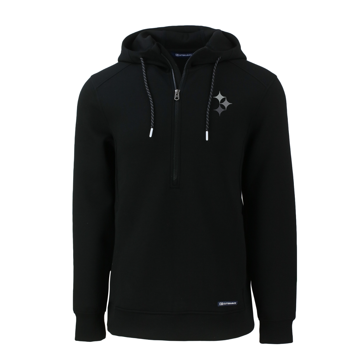 Pittsburgh Steelers Men's Cutter & Buck Roam Eco 1/2 Zip Hoodie 2 Pittsburgh Steelers Men's Cutter & Buck Roam Eco 1/2 Zip Hoodie