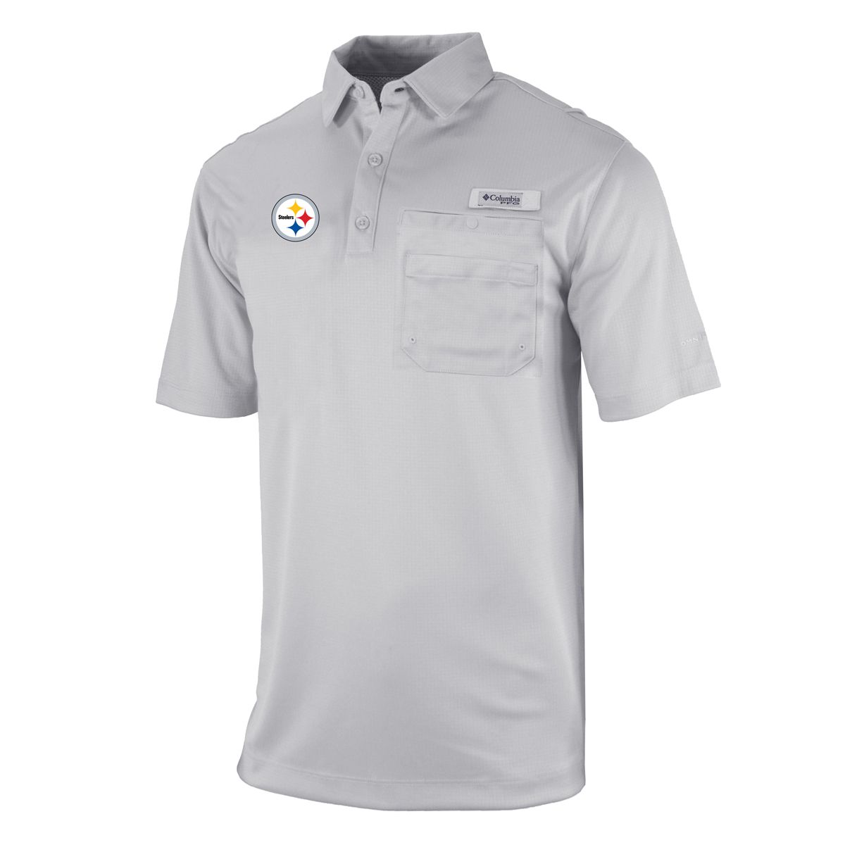 Pittsburgh Steelers Men's Columbia Omni-Wick Flycaster Pocket Polo 6 Pittsburgh Steelers Men's Columbia Omni-Wick Flycaster Pocket Polo