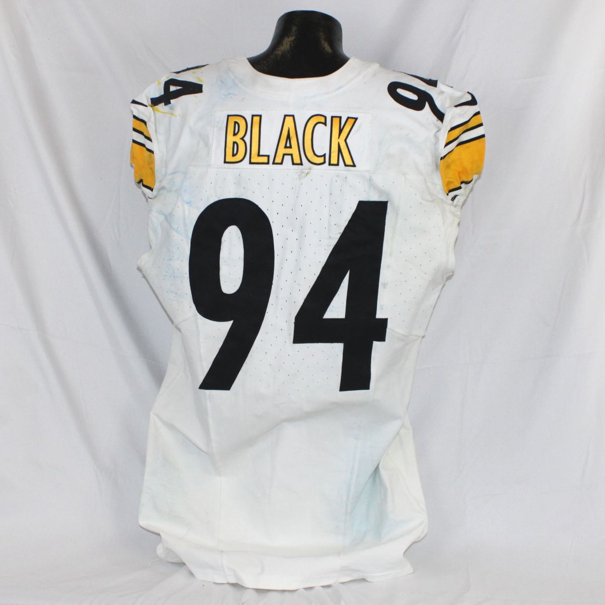 Pittsburgh Steelers #94 Yahya Black 2025 Away Game Used Jersey