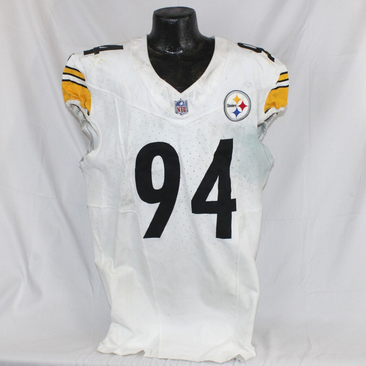 Pittsburgh Steelers #94 Yahya Black 2025 Away Game Used Jersey
