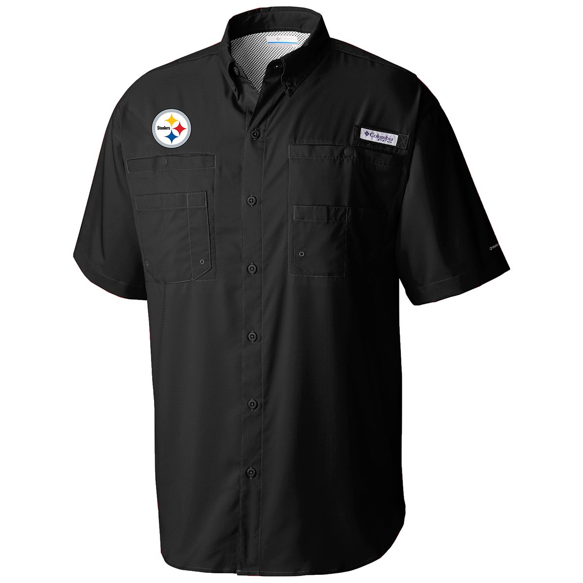 Pittsburgh Steelers Men's Columbia Tamiami Short Sleeve Fishing Shirt 3 Pittsburgh Steelers Men's Columbia Tamiami Short Sleeve Fishing Shirt
